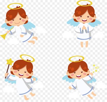 Angel Clip art - White cute little angel 