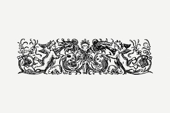 Angel divider drawing, vintage illustration | Free PSD - rawpixel