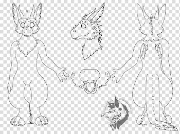 Angel Dragon Line Art Free, illustration of animal transparent background PNG clipart
