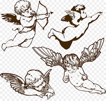 Angel Drawing Royalty-free Illustration - Vector bow and arrow 