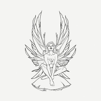 Angel drawing, vintage illustration psd. | Free PSD - rawpixel
