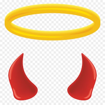 Angel Halo Devil Clip art - Hand painted the devil angle angel ring 