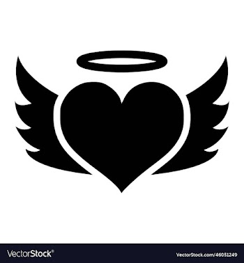 angel heart with wings angelic wings on love hear