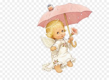 Angel Infant Child Clip art - Cute Angel with Parasol Free Clipart 