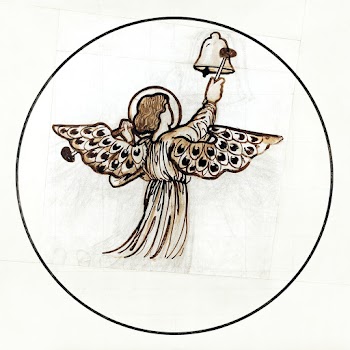 Angel playing on Bells (1862) drawing in high… | Free public domain illustration
