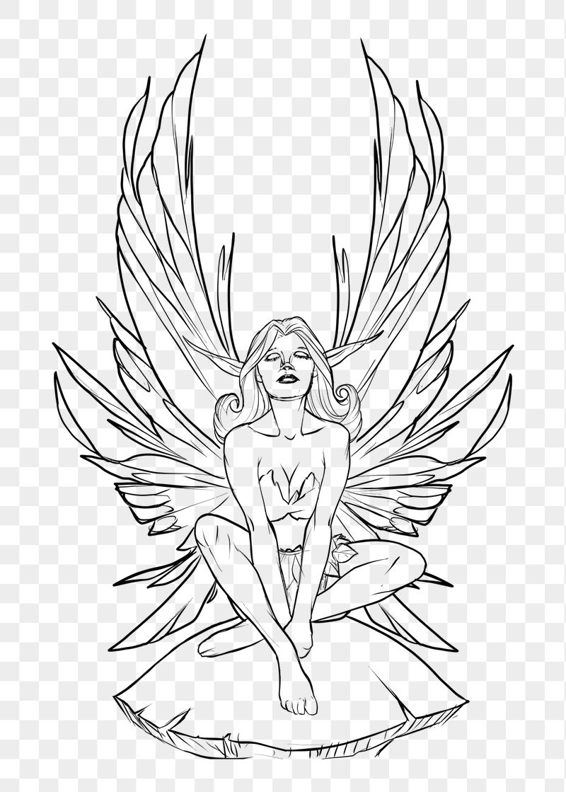 Angel png sticker illustration, transparent | Free PNG - rawpixel