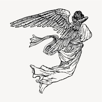 Angel, spirituality clipart, vintage illustration | Free Vector - rawpixel