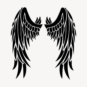 Angel wings clipart, black illustration. | Free Photo - rawpixel