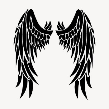 Angel wings clipart, black illustration | Free PSD - rawpixel