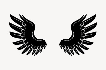 Angel wings clipart, decorative illustration | Free Vector - rawpixel