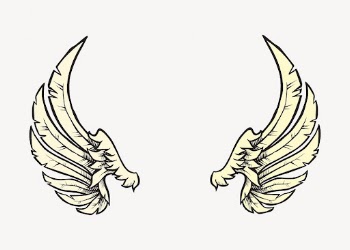 Angel wings clipart illustration vector. | Free Vector - rawpixel