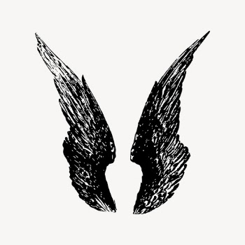 Angel wings clipart, vintage illustration | Free Vector - rawpixel