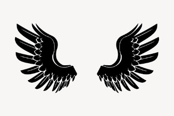 Angel wings collage element, decorative | Free PSD - rawpixel
