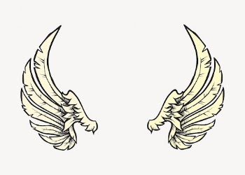 Angel wings collage element illustration | Free PSD - rawpixel