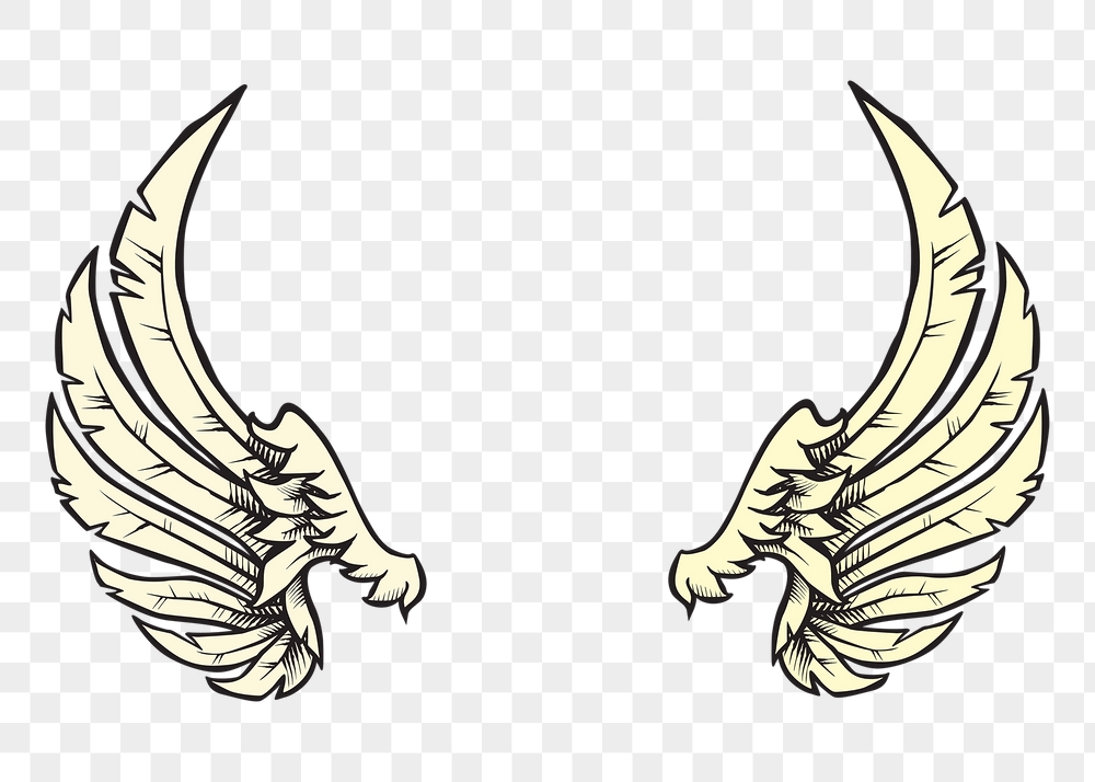 Angel wings png sticker illustration, | Free PNG - rawpixel