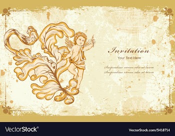 Angel with floral vector image