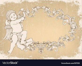 Angel with frame vector image