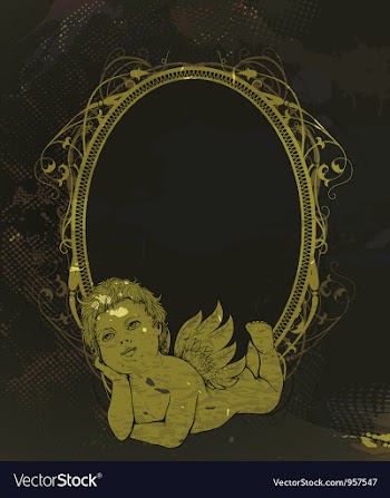 Angel with frame vector image