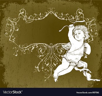 Angel with frame vector image