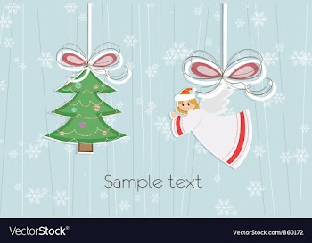 Angel with tree vector image