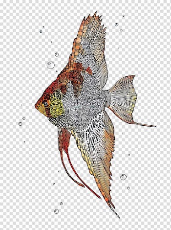 Angelfish Paper Tropical fish Watercolor painting, Tropical Fish transparent background PNG clipart
