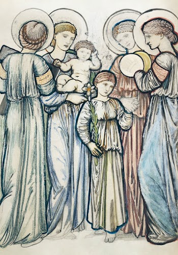 Angels and Children (1865) painting in high… | Free public domain illustration