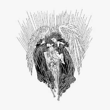 Angels in heaven hand drawn | Free Vector Illustration - rawpixel