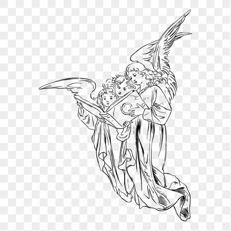 Angels png sticker illustration, transparent | Free PNG - rawpixel