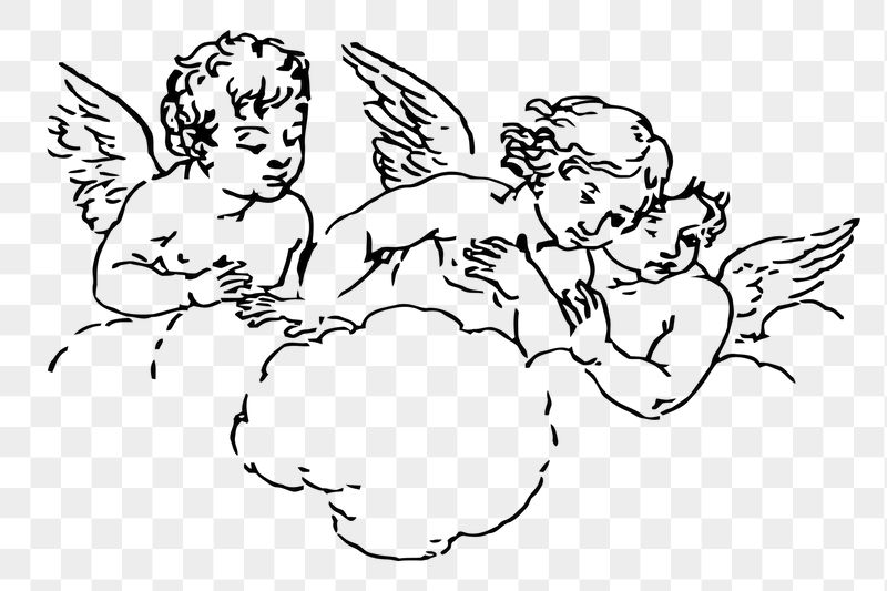Angels png sticker illustration, transparent | Free PNG - rawpixel