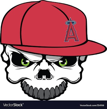 Angels skull vector image