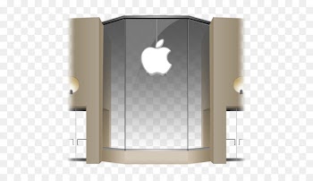 angle light fixture furniture - Apple Store Louvre Front 