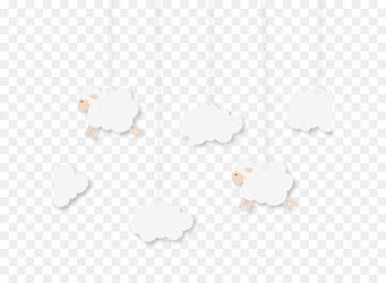 Angle Point White Pattern - White clouds and sheep vector material 