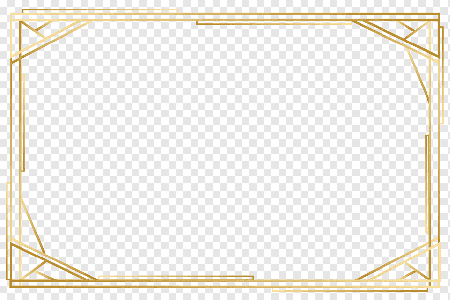 Angle Point Yellow Pattern, gold frame, rectangular brown wooden frame, frame, golden Frame, trendy Frame png