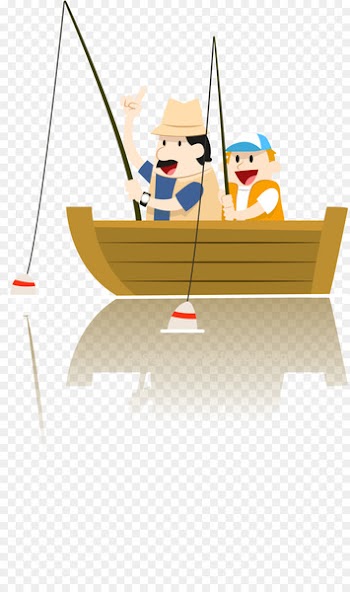 Angling Cartoon Clip art - Vector fishing man 