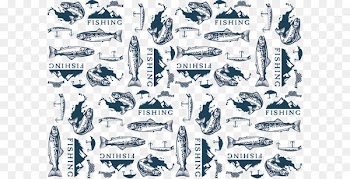 Angling Fishing Illustration - Vector Fish pattern 