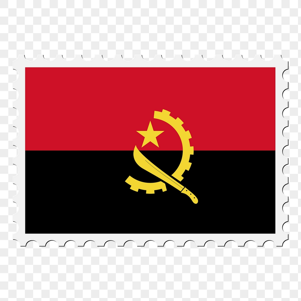 Angola flag png sticker, postage | Free PNG - rawpixel