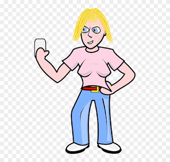 Angry, Blonde, Female, Girl, Jeans, People, T-shirt - Teenager Clipart Transparent