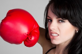 Angry Boxing Woman