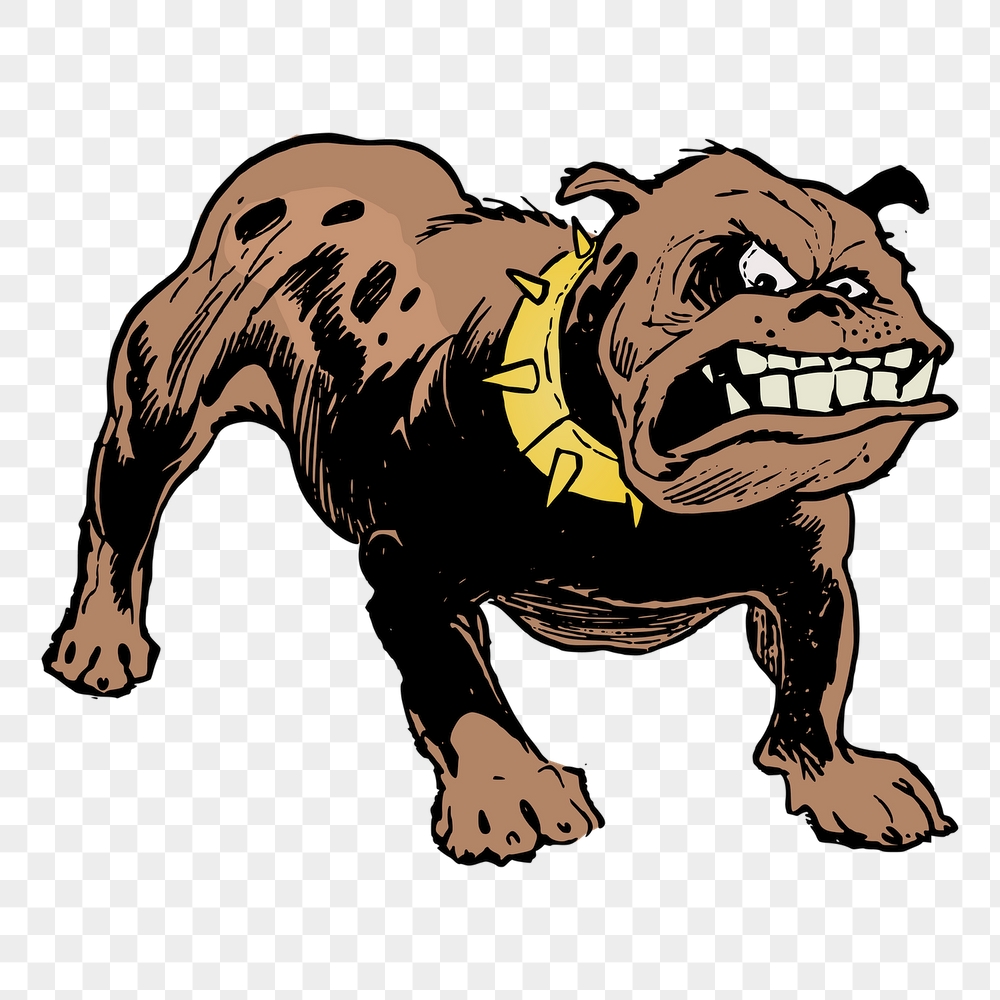 Angry bulldog png sticker, animal | Free PNG - rawpixel
