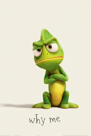 Angry Chameleon with Attitude Angry Chameleon with Attitude