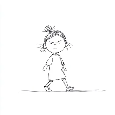 Angry Chibi Girl Walking Angry Chibi Girl Walking