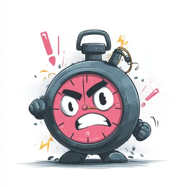 Angry Comic-Style Bomb with Timer Angry Comic-Style Bomb with Timer