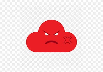 Angry Face Emoticon - Bad Cloud