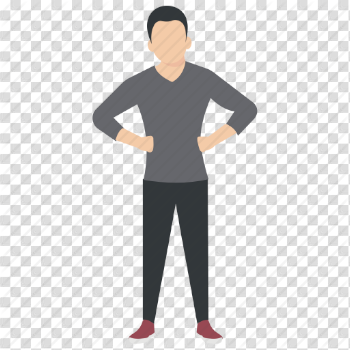 Angry father, arms akimbo, human avatar, standing man, tired man icon