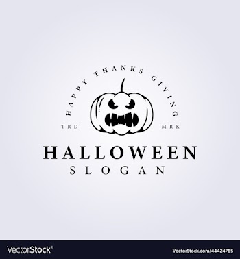 angry halloween pumpkin logo design
