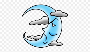 Angry Moon Tattoo With Clouds - Angry Moon Tattoo With Clouds