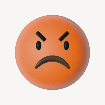 Angry read face 3D emoticon | Free Photo - rawpixel