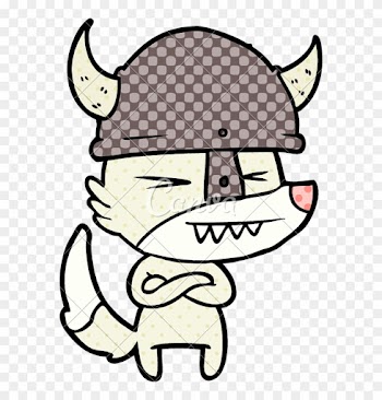 Angry Wolf Cartoon - Leaves Hd Vector Png