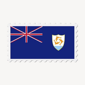 Anguilla flag clipart, postage stamp | Free Vector - rawpixel