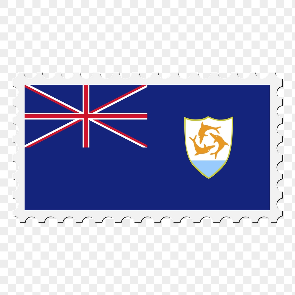 Anguilla flag png sticker, postage | Free PNG - rawpixel